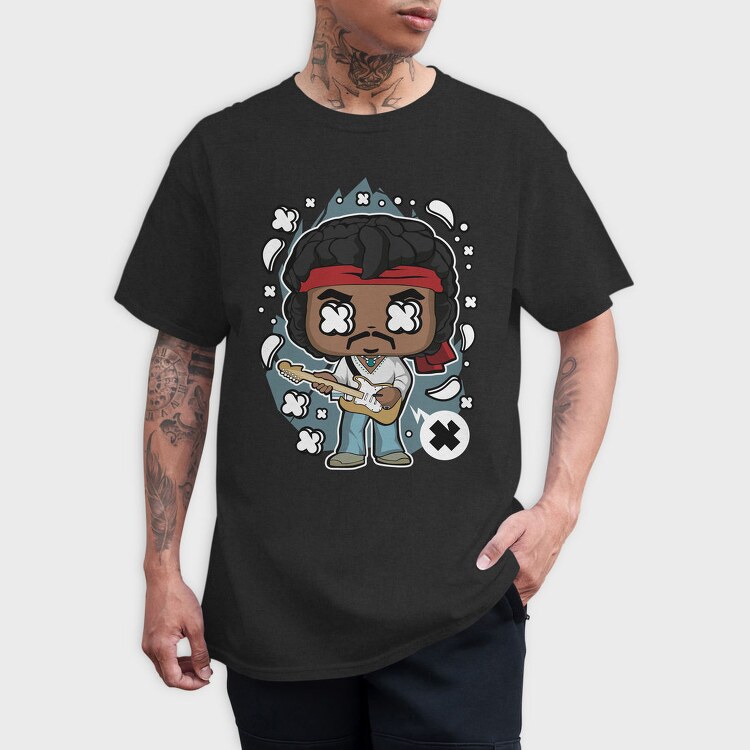 Jimi Guitar Hero, Tricou Barbati (Unisex)