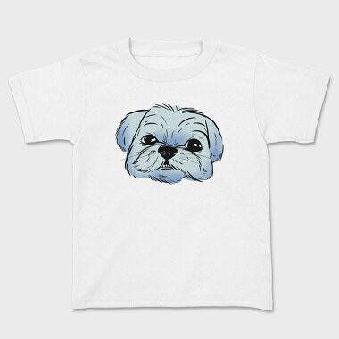 Shih Tzu Dog Portrait, Tricou Copii