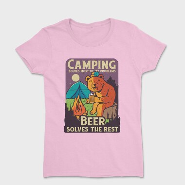 Tricou Femei, Camping and Beer