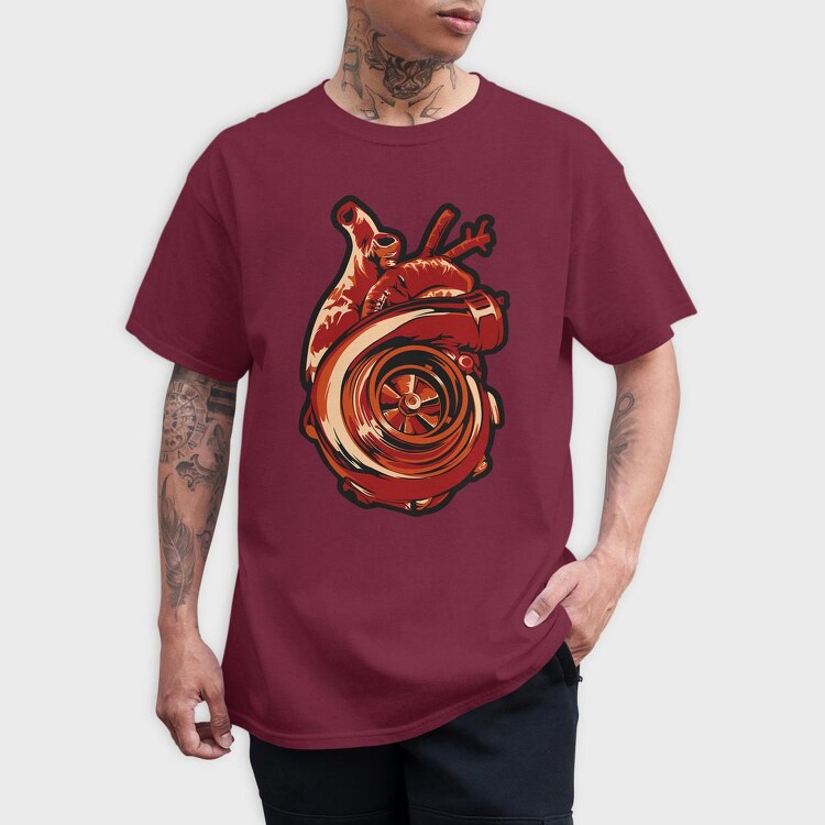 TURBO HEARTS, Tricou Barbati (Unisex)