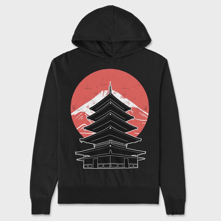 Pagoda FujiJapan, Hanorac Oversize Barbati (Unisex)