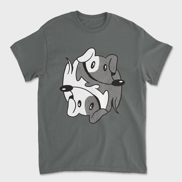 Dachshund Yin Yang, Tricou Barbati (Unisex)