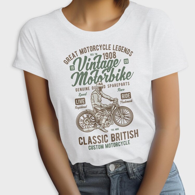 Vintage Motorbike, Tricou Femei