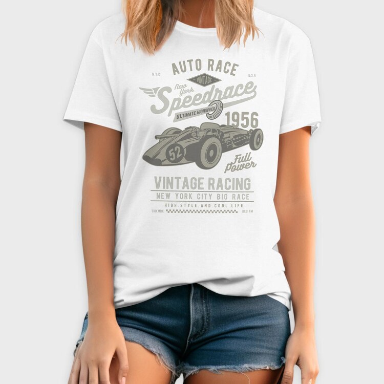 Vintage Speedrace, Tricou Barbati (Unisex)