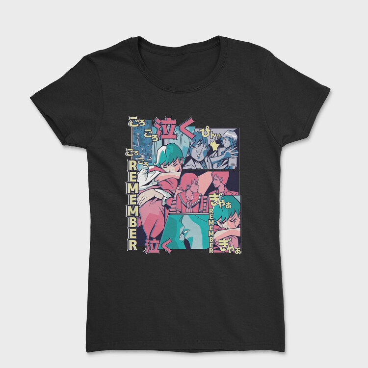 Anime Vaporwave Remember, Tricou Femei