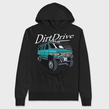 4 Wheel Drive Car, Hanorac Oversize Barbati (Unisex)