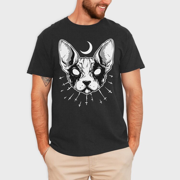 Black Metal Cat, Tricou Barbati (Unisex)