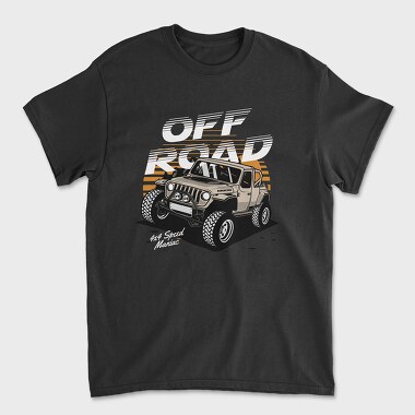 Offroad Jeep Retro Sunset, Tricou Barbati (Unisex)