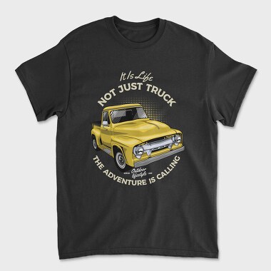 The Adventure Is Calling Yellow Car, Tricou Barbati (Unisex)