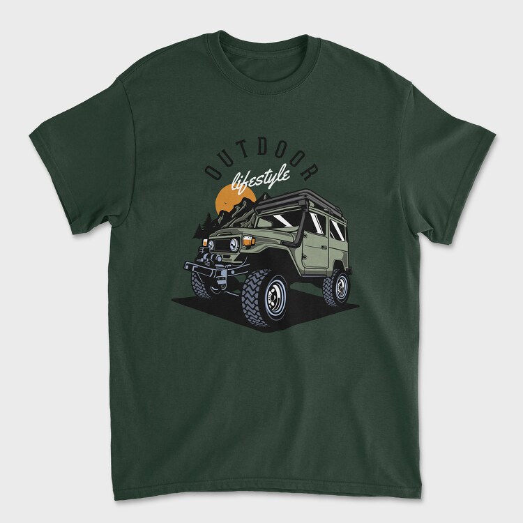 Outdoor Adventure Jeep Offroad, Tricou Barbati (Unisex)