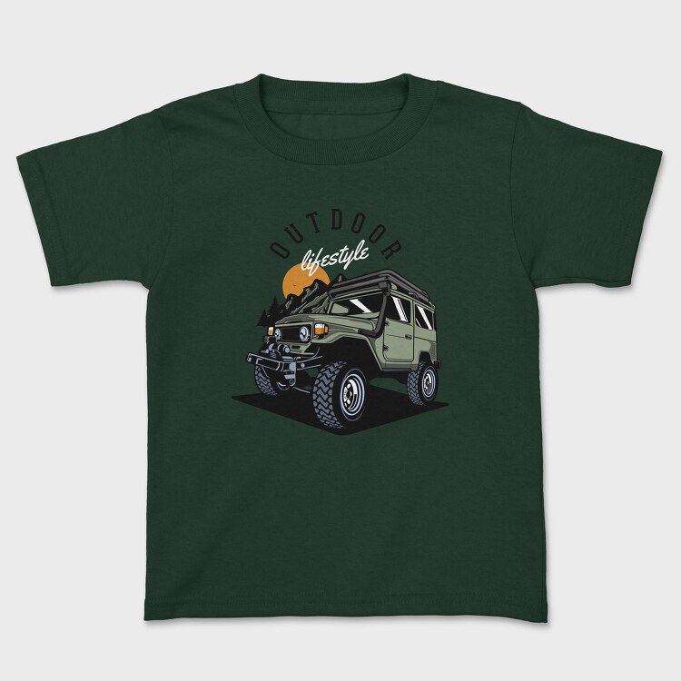 Outdoor Adventure Jeep Offroad, Tricou Copii