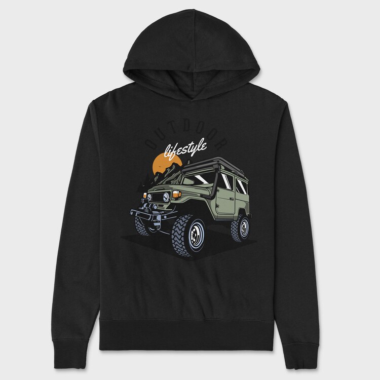 Outdoor Adventure Jeep Offroad, Hanorac Oversize Barbati (Unisex)