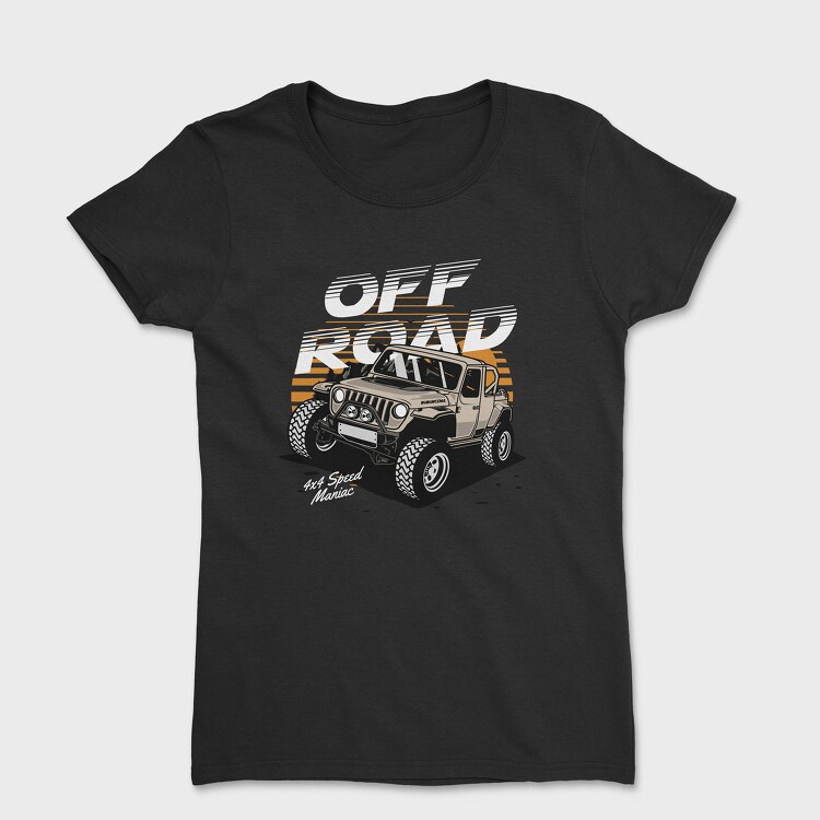 Offroad Jeep Retro Sunset, Tricou Femei