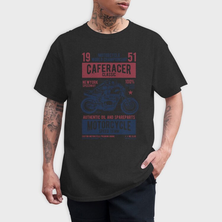 Caferacer Classic Race, Tricou Barbati (Unisex)