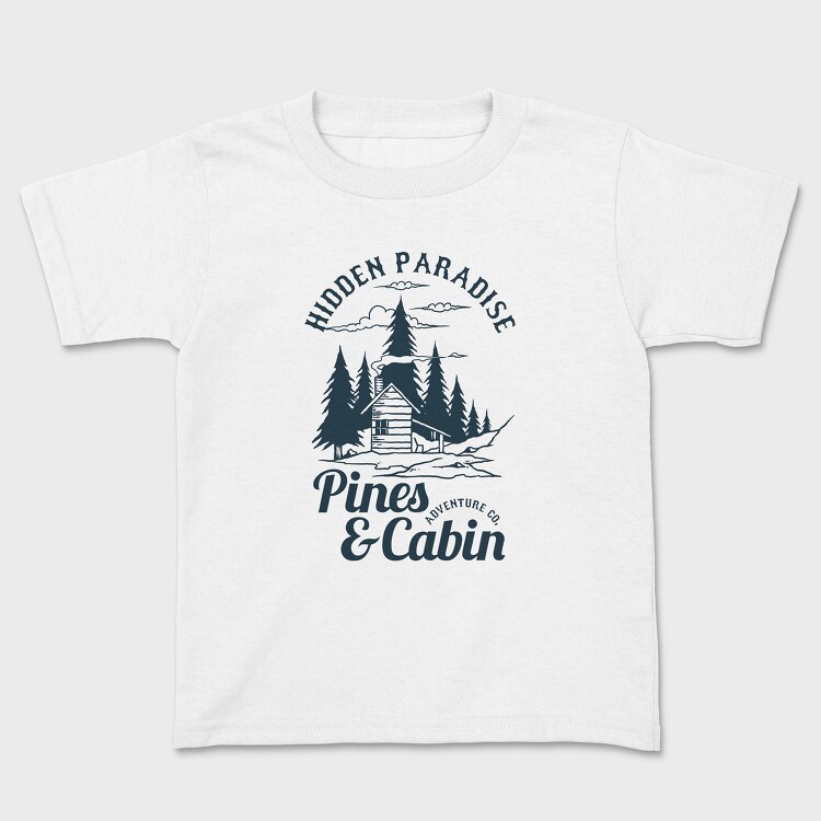 Tricou Copii, Pines and Cabin