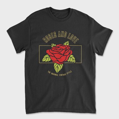 Tricou Barbati (Unisex), Roses and Love