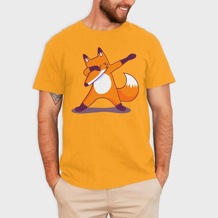 Dab Animal Comics Fox, Tricou Barbati (Unisex)