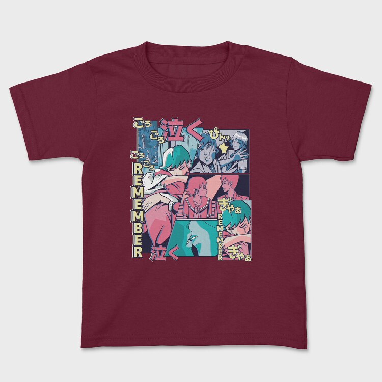 Tricou Copii, Anime Vaporwave Remember