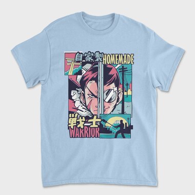 Tricou Barbati (Unisex), Anime Vaporwave Home Made Warrior