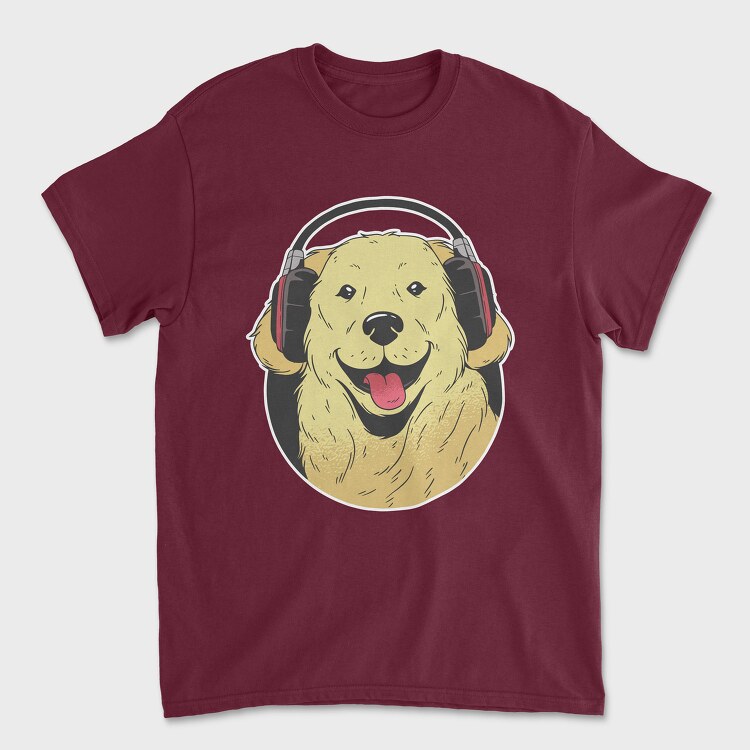 Headphone Dog, Tricou Barbati (Unisex)