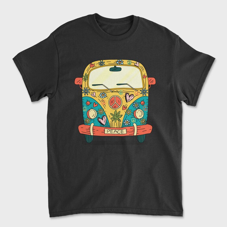 Hippie Van, Tricou Barbati (Unisex)