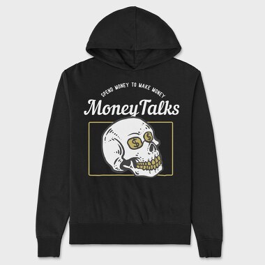 Dollar Skull, Hanorac Oversize Barbati (Unisex)