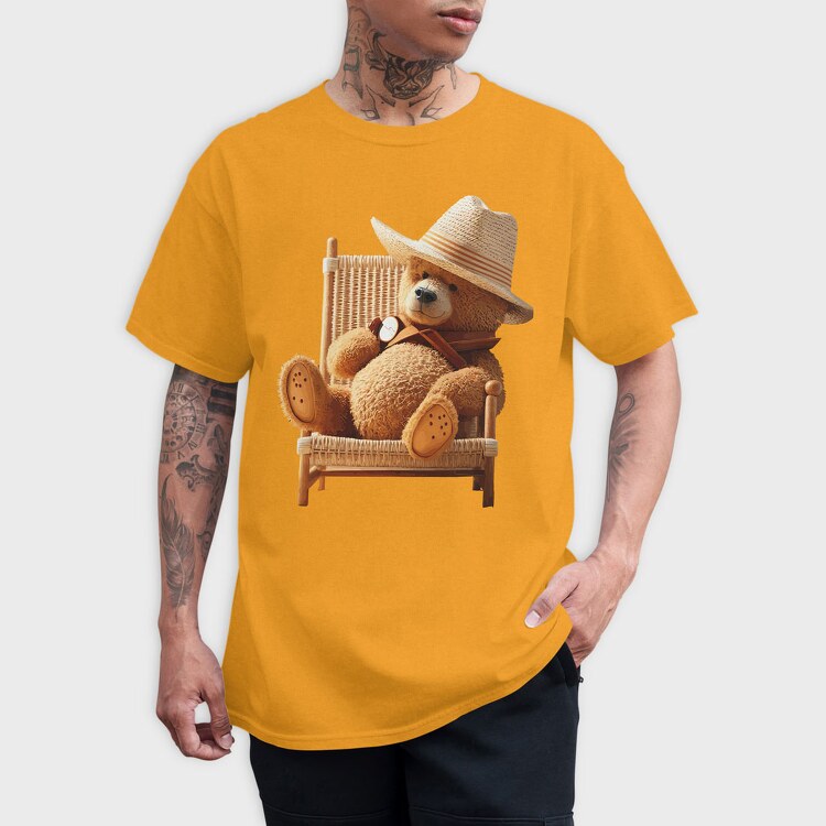 Teddy Bear Hat, Tricou Barbati (Unisex)