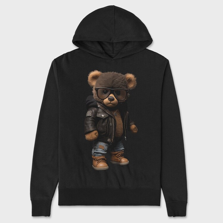 Teddy Bear With Glasses, Hanorac Oversize Barbati (Unisex)