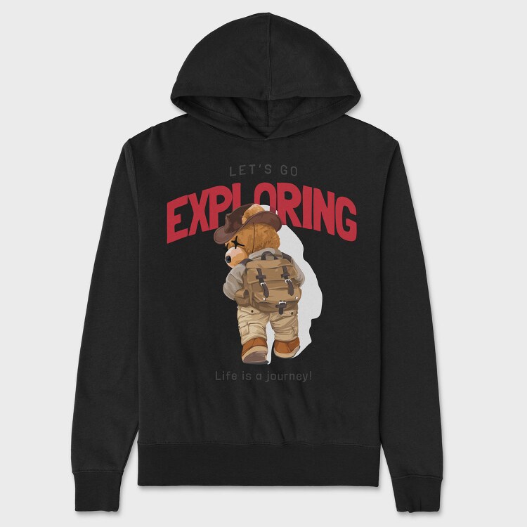 Bear Explorer Journey, Hanorac Oversize Barbati (Unisex)