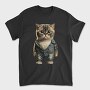 Cat Denim Outfit, Tricou Barbati (Unisex)
