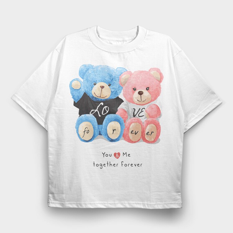 Love Forever Bears, Tricou Oversize Barbati (Unisex)