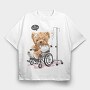 Bandaged Teddy Care, Tricou Oversize Barbati (Unisex)