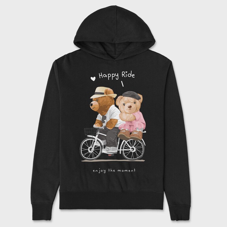 Teddy Bike Ride, Hanorac Oversize Barbati (Unisex)