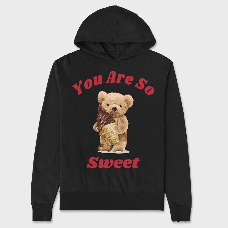 Teddy Ice Cream Sweet, Hanorac Oversize Barbati (Unisex)