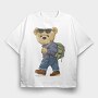 Teddy Trekker, Tricou Oversize Barbati (Unisex)