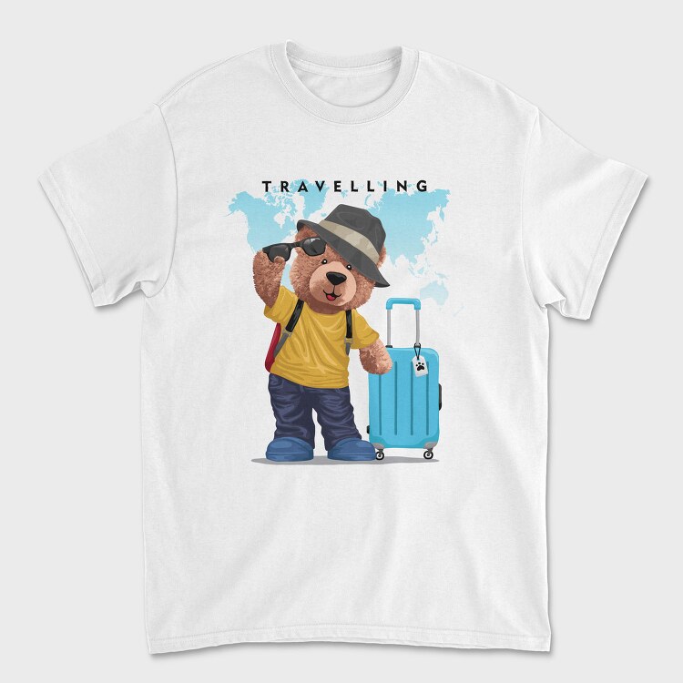 Traveling Bear, Tricou Barbati (Unisex)