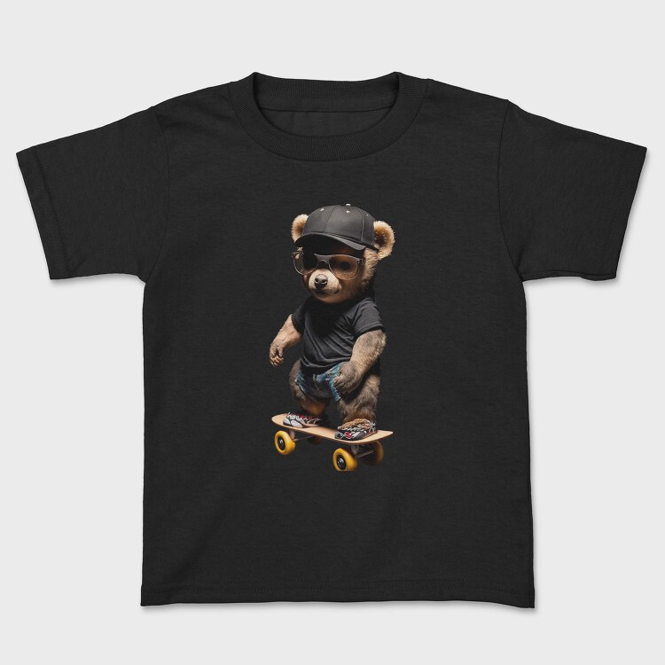 Skateboarding Bear, Tricou Copii