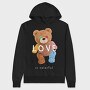 Teddy Bear Love, Hanorac Oversize Barbati (Unisex)