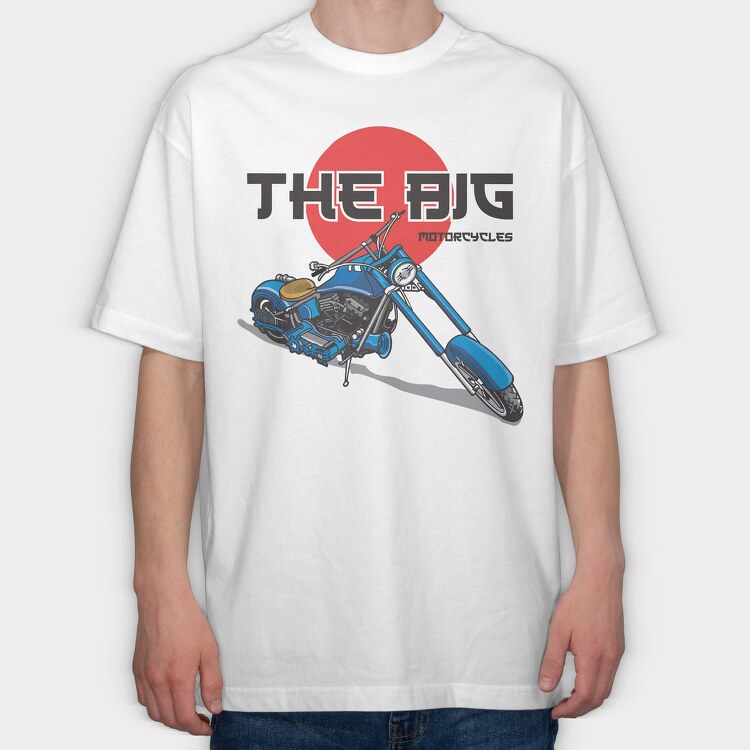 The Big Blue Chopper, Tricou Oversize Barbati (Unisex)