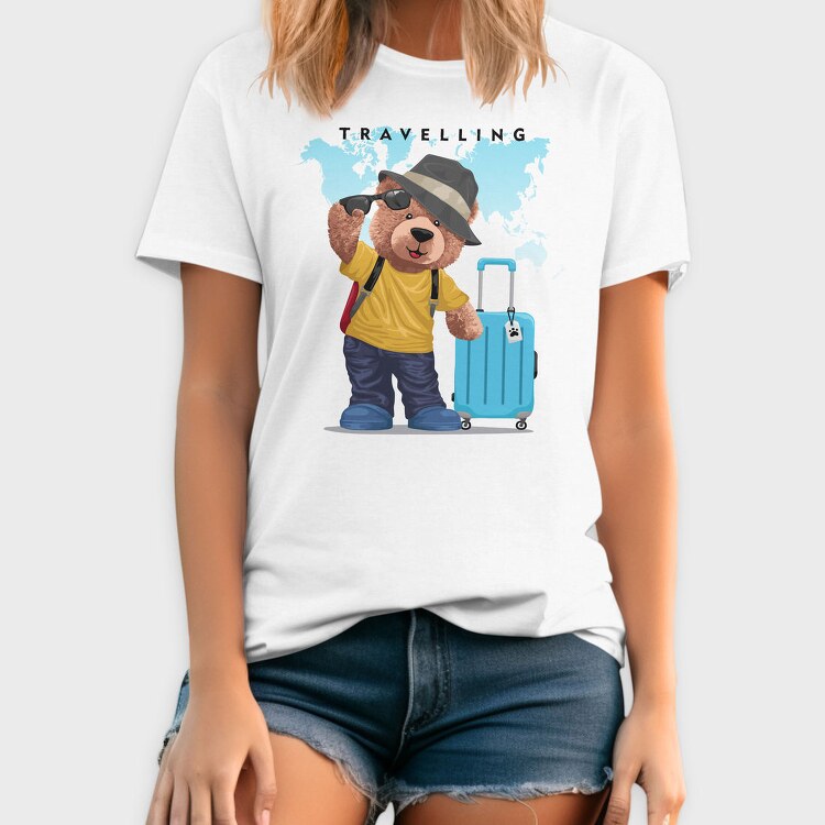 Traveling Bear, Tricou Barbati (Unisex)
