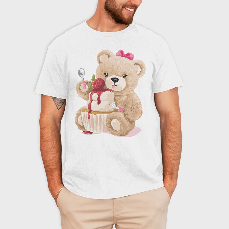 Teddy Bear Sundae, Tricou Barbati (Unisex)