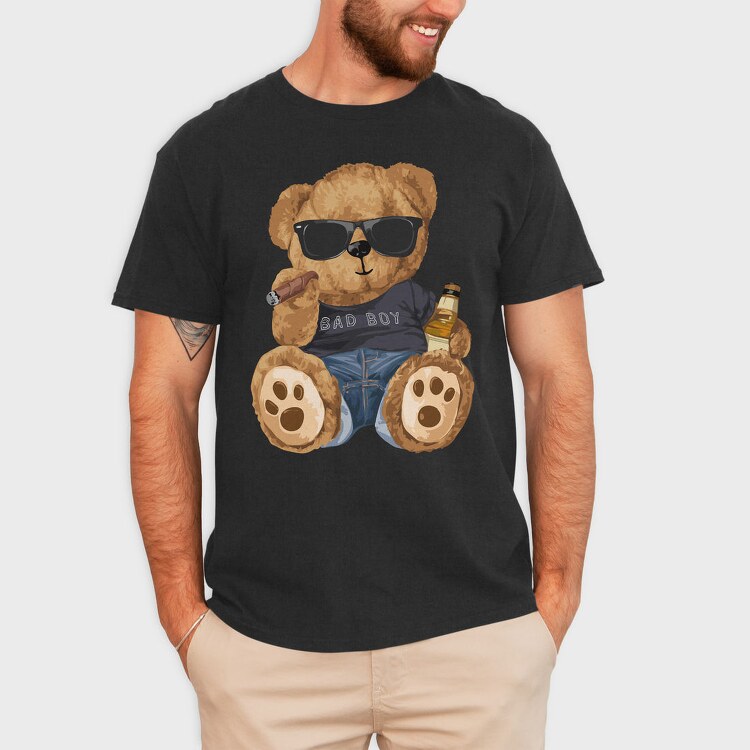 Bad Boy Bear, Tricou Barbati (Unisex)