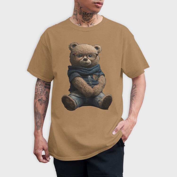 Teddy Glasses, Tricou Barbati (Unisex)