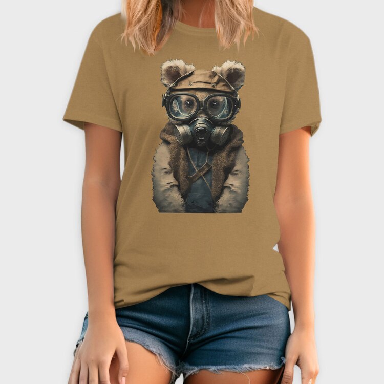 Gas Mask Teddy, Tricou Barbati (Unisex)