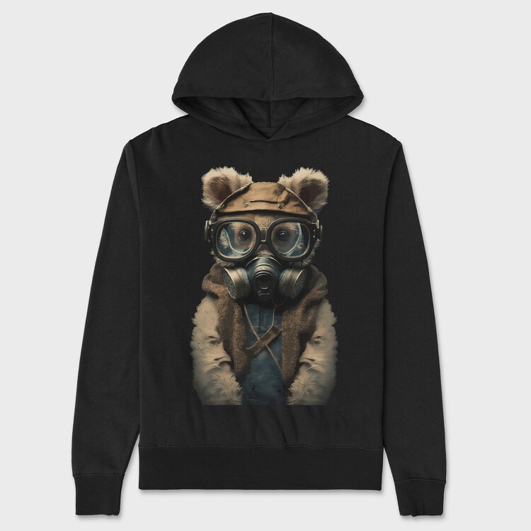 Gas Mask Teddy, Hanorac Oversize Barbati (Unisex)