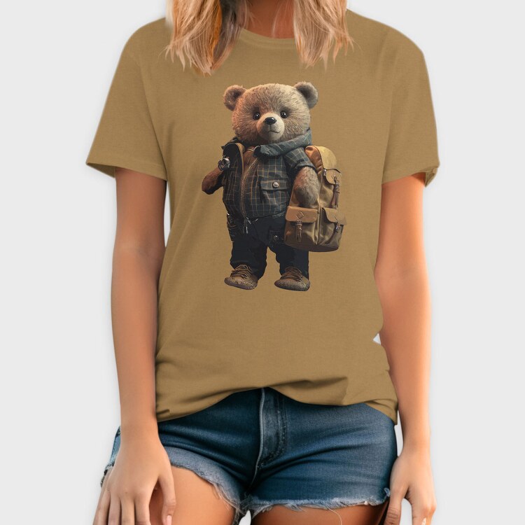 Teddy With Backpak, Tricou Barbati (Unisex)