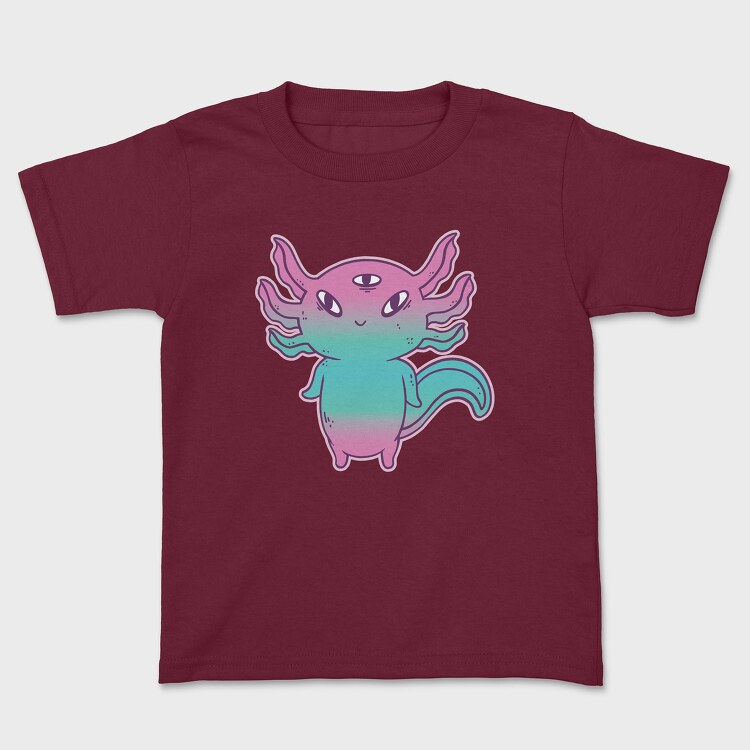 Tricou Copii, Cute Axolotl Pastel Goth