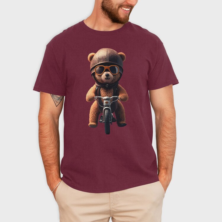 Teddy Bear Bike, Tricou Barbati (Unisex)