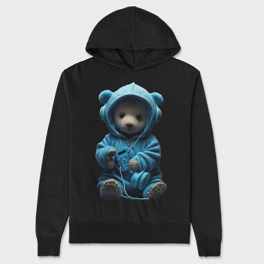 Cute Teddy Bear, Hanorac Oversize Barbati (Unisex)