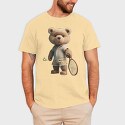 Tennis Teddy Bear, Tricou Barbati (Unisex)